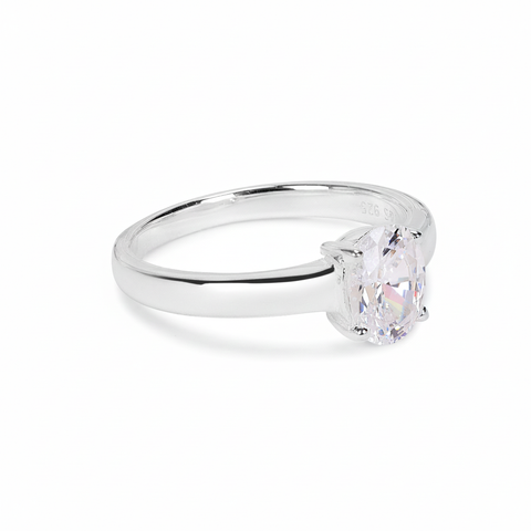 Rue Silver Diamond Adjustable Ring