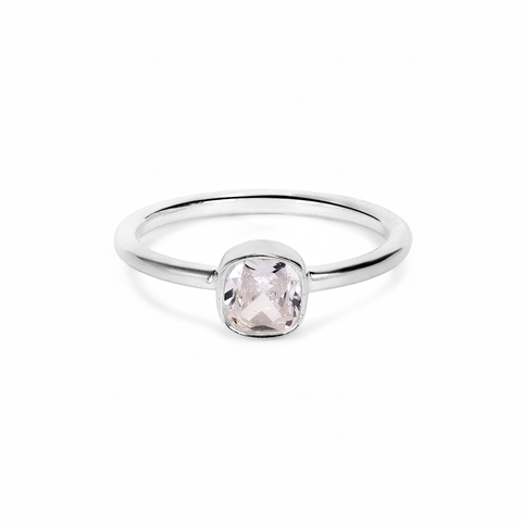 Ava Silver Zirconia Adjustable Ring