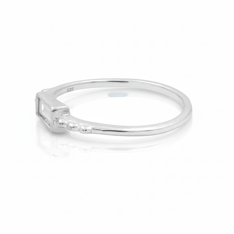 Mia Sterling Silver White Cubic Zirconia Ring