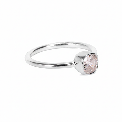 Ava Silver Zirconia Adjustable Ring