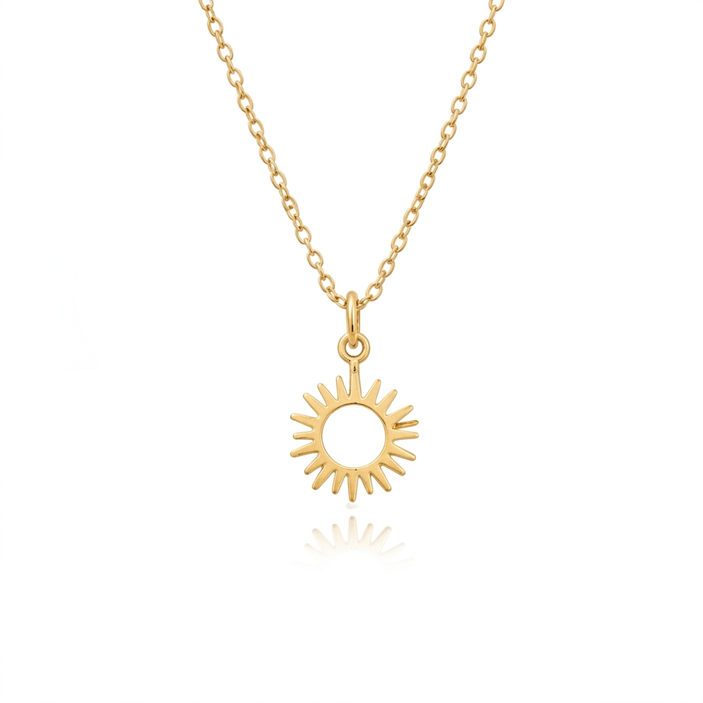 Anna Sterling Silver Sun Necklace