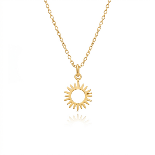 Anna Sterling Silver Sun Necklace