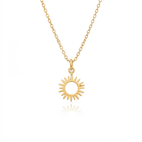 Anna Sterling Silver Sun Necklace