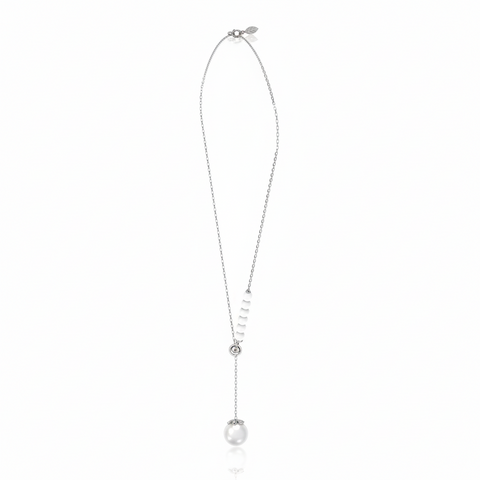 Lue Silver Pearl Necklace