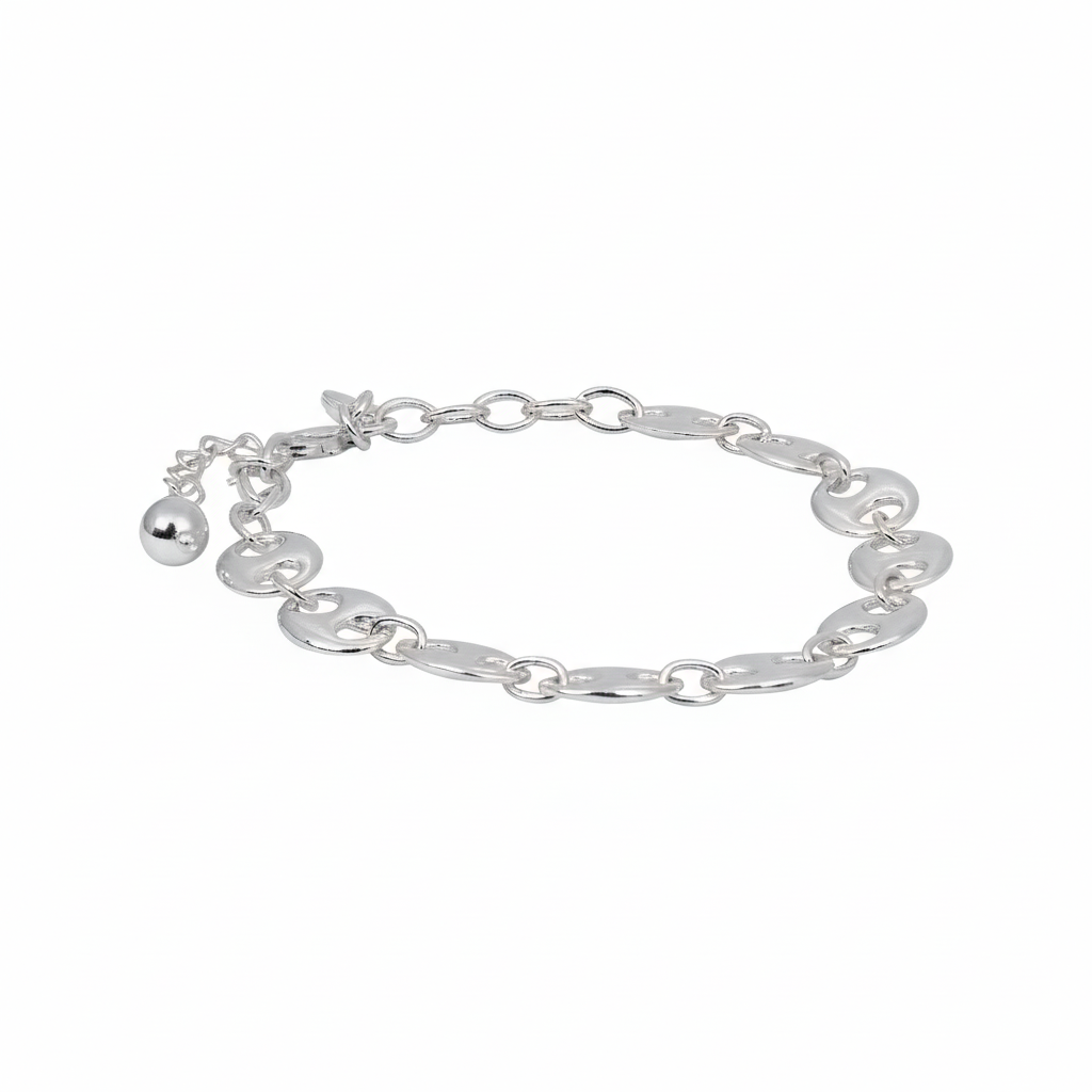 Luna Sterling Silver Oval Link Bracelets