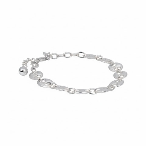 Luna Sterling Silver Oval Link Bracelets