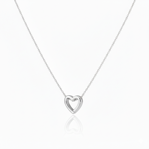 Anna Silver Heart Necklace
