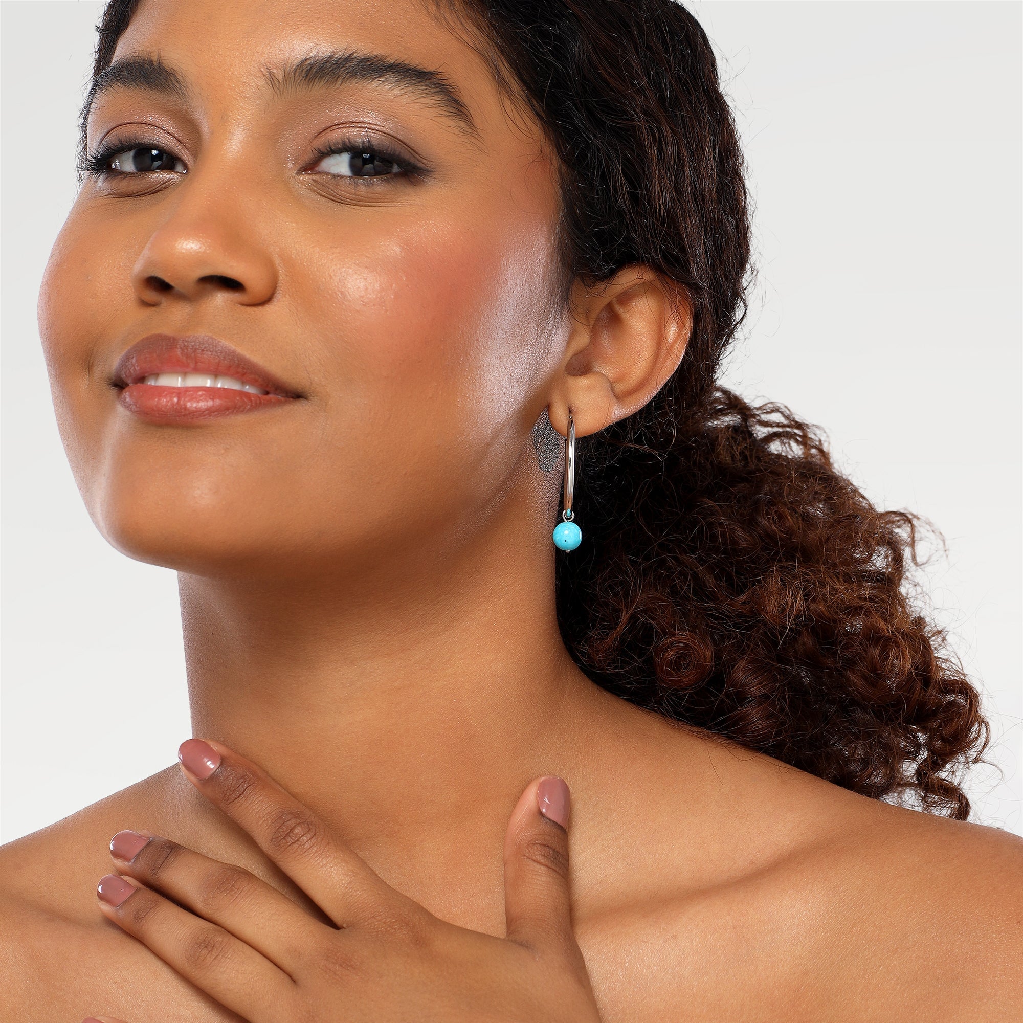 Zoe Larimar Beaded Earrings