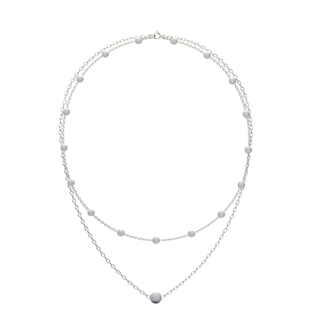 Miri Sterling Silver Synthetic Pearl Necklace