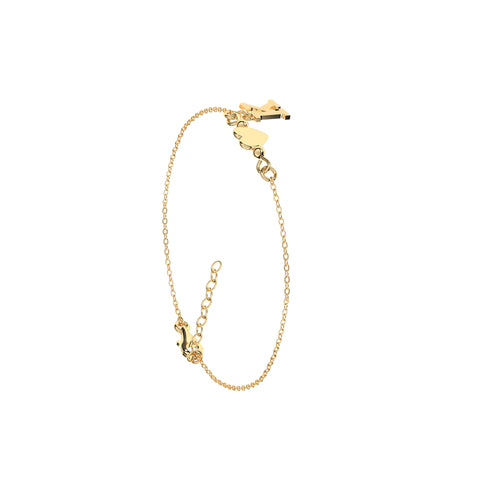 Aven Silver Custom Letter Heart Bracelet