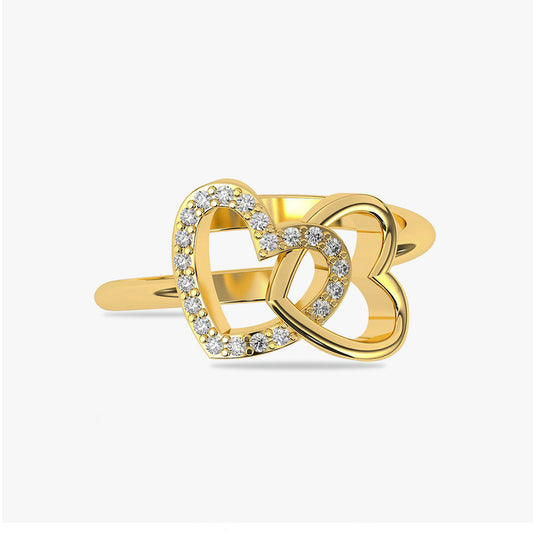 Eila Silver Heart Adjustable Ring