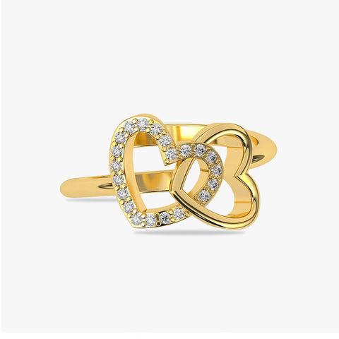 Eila Silver Heart Adjustable Ring