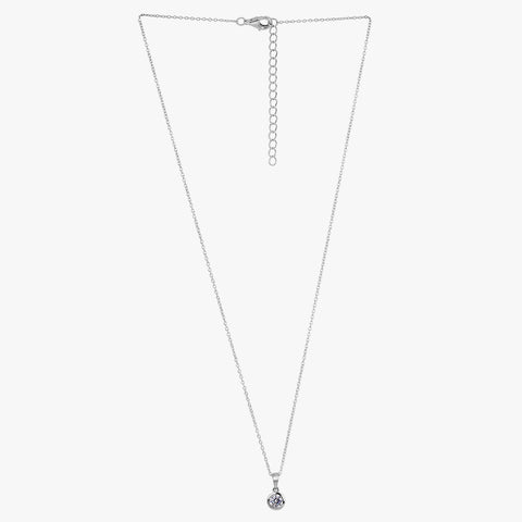 Gyra Silver Diamond Necklace