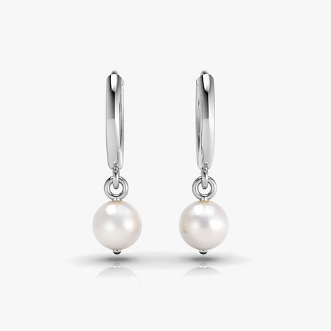 Bina Silver Synthetic Pearl Earrings