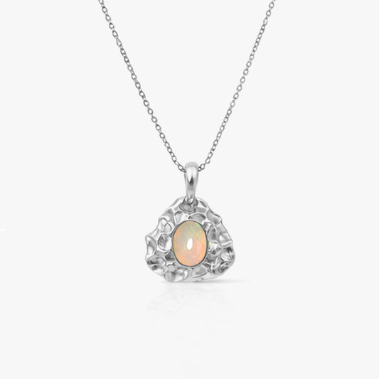 Eira Silver Opal Necklace