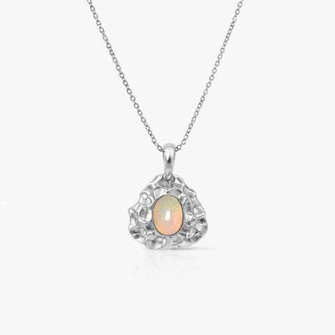 Eira Silver Opal Necklace