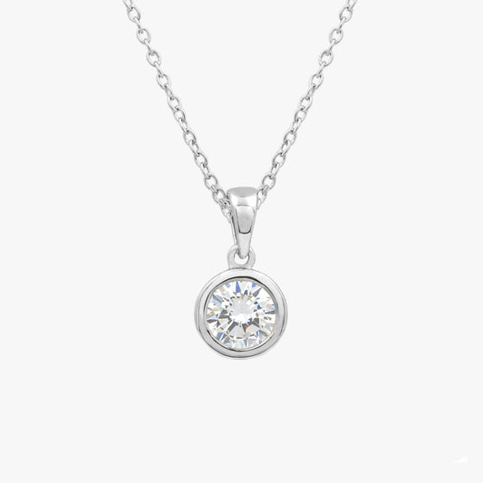 Gyra Silver Diamond Necklace