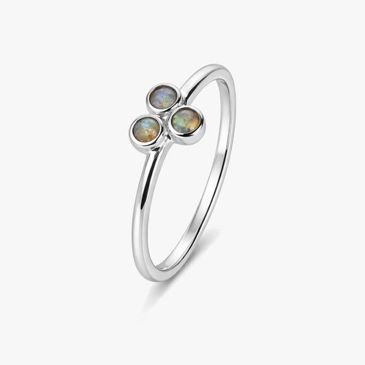 Nora Silver Labradorite Adjustable Ring
