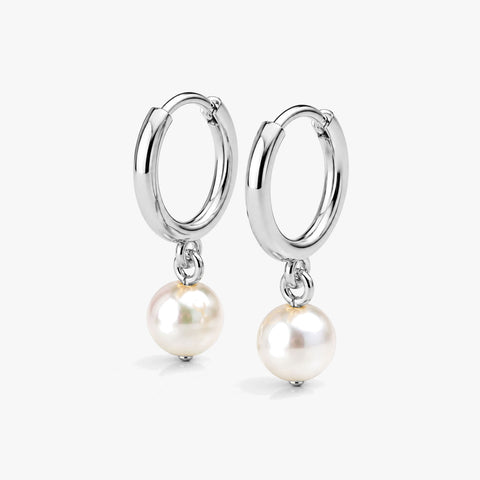 Bina Silver Synthetic Pearl Earrings
