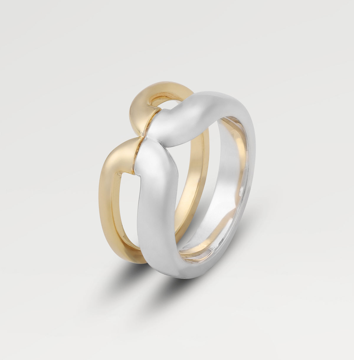 0.50 Micron Yellow Gold Plated & Silver Plated Plain Ring