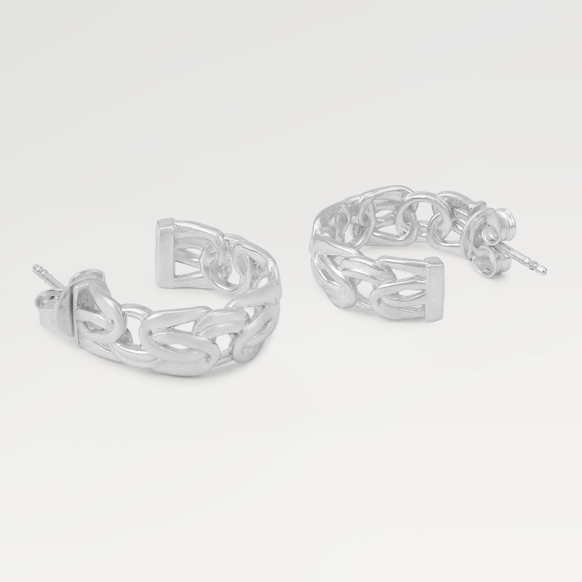 Mia Cobweb C Hoop Stud Earrings