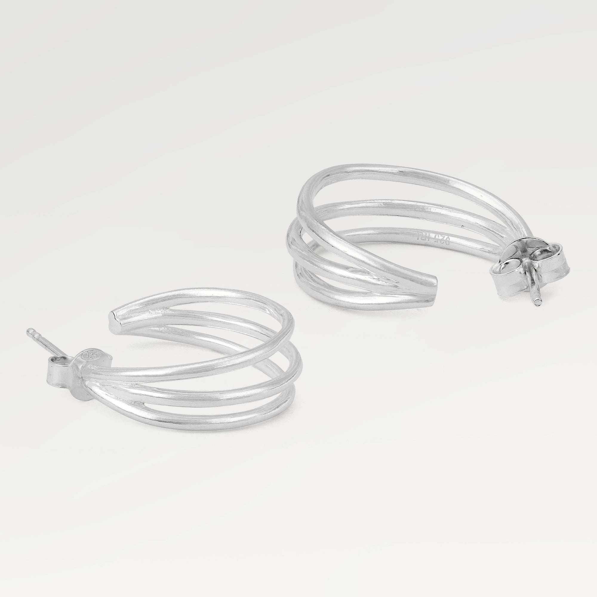 Lucy Stud Hoop Earrings