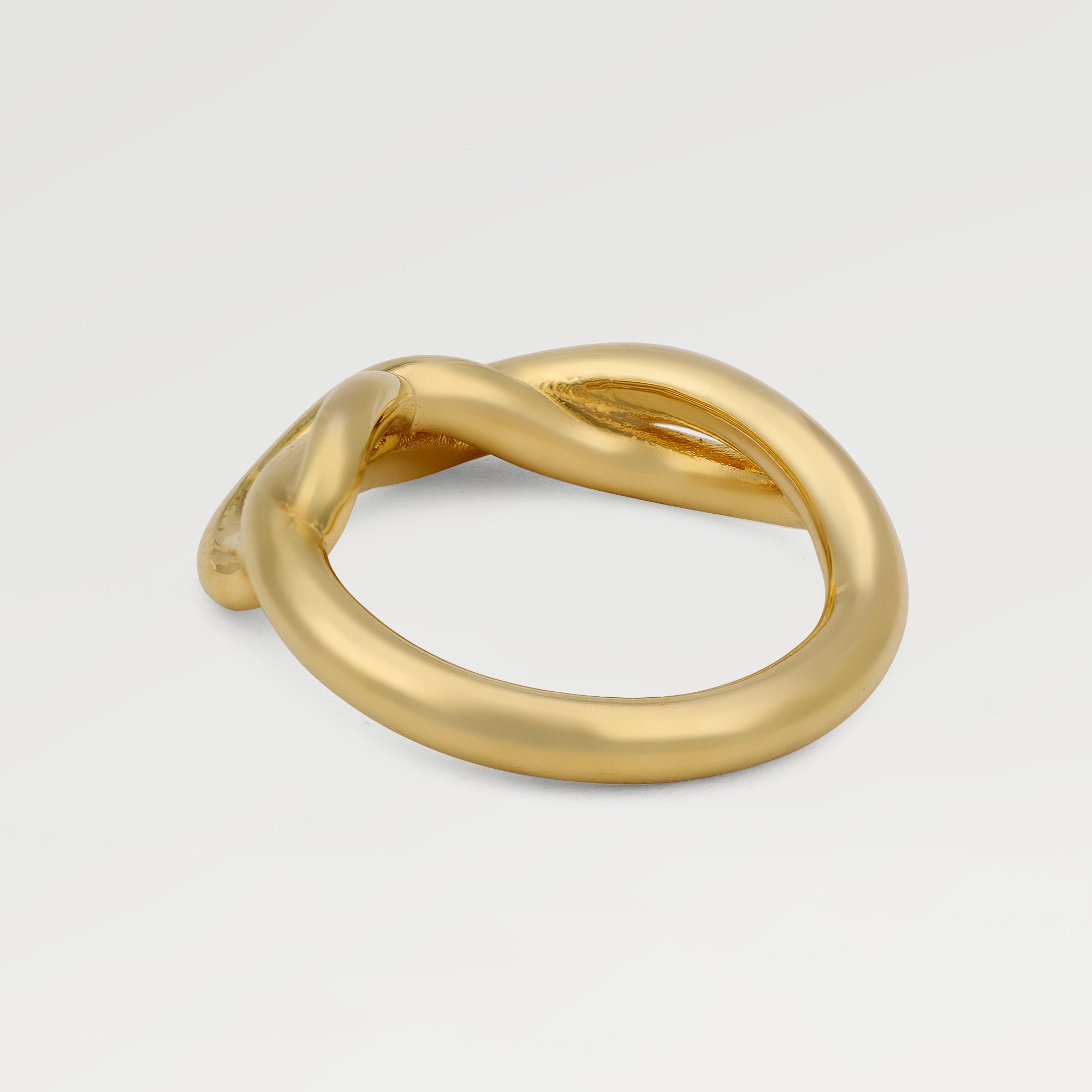 June Yellow Gold Plated Twist Band Ring
