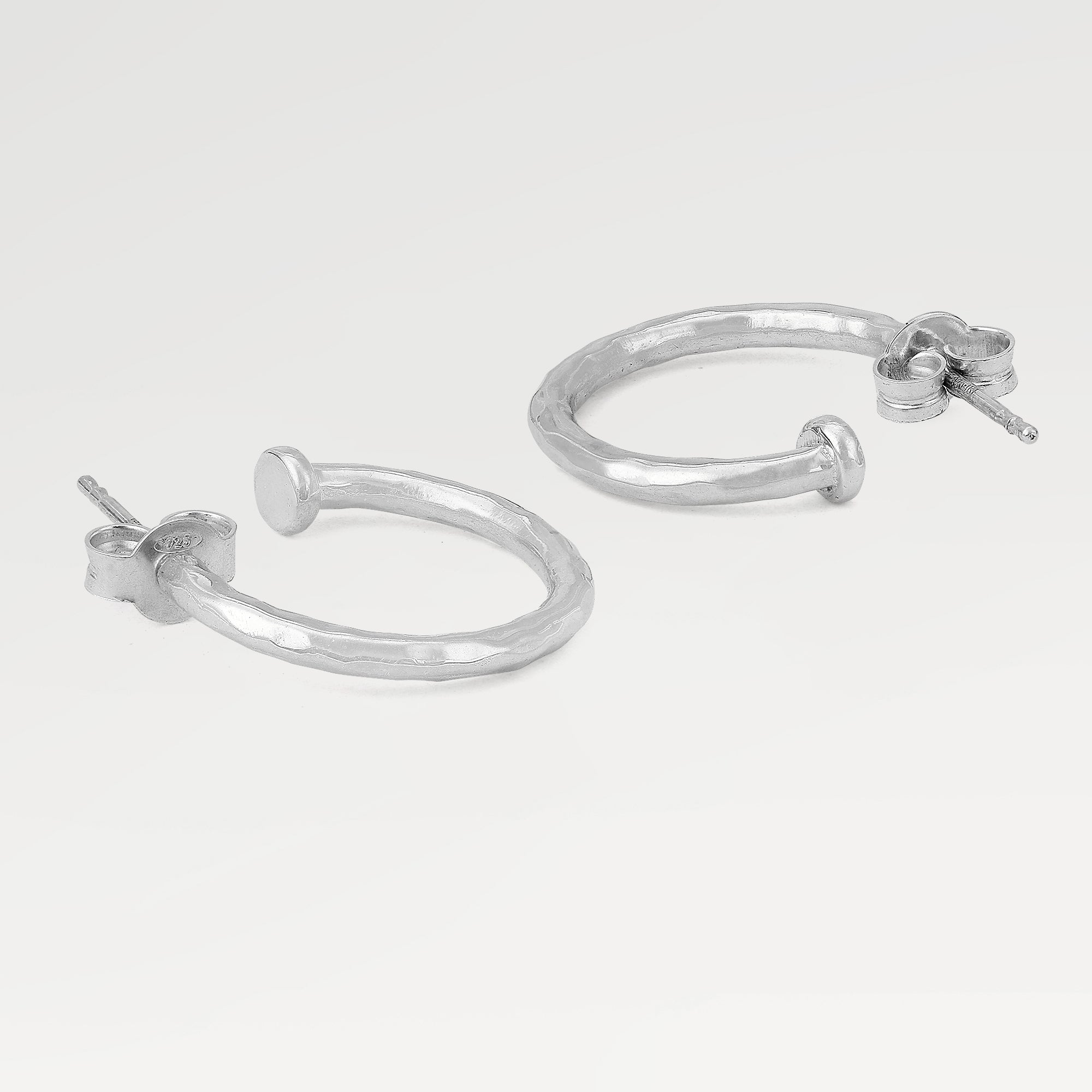 Lily Hammered Hoop Earrings