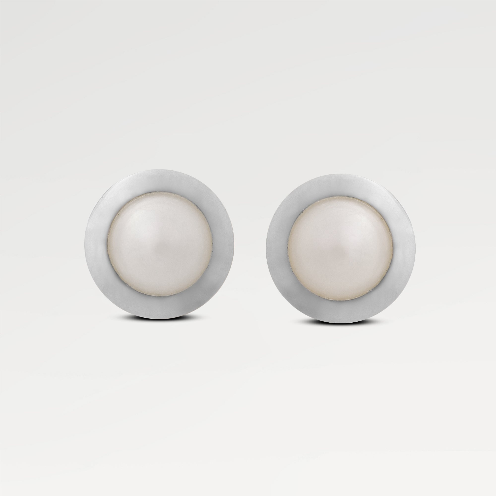 Emma Bezel Synthetic Pearl Earrings