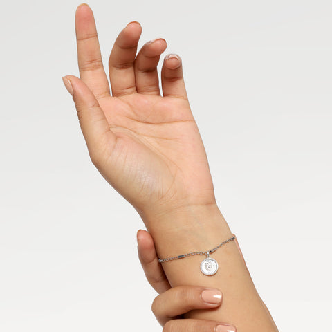 Riya Sterling Silver Embossed Pendant