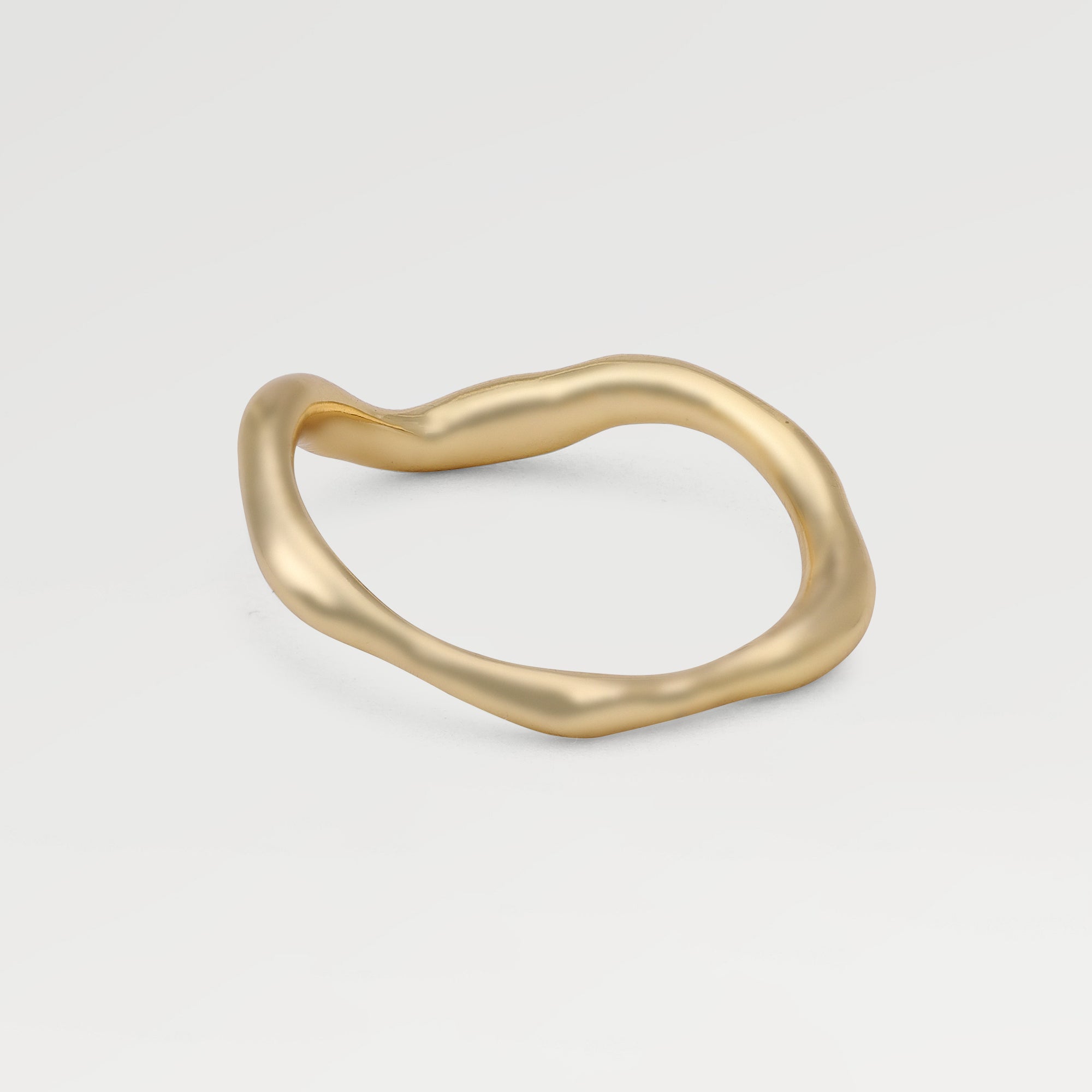 Ella Yellow Gold Plated Organic Shape Ring