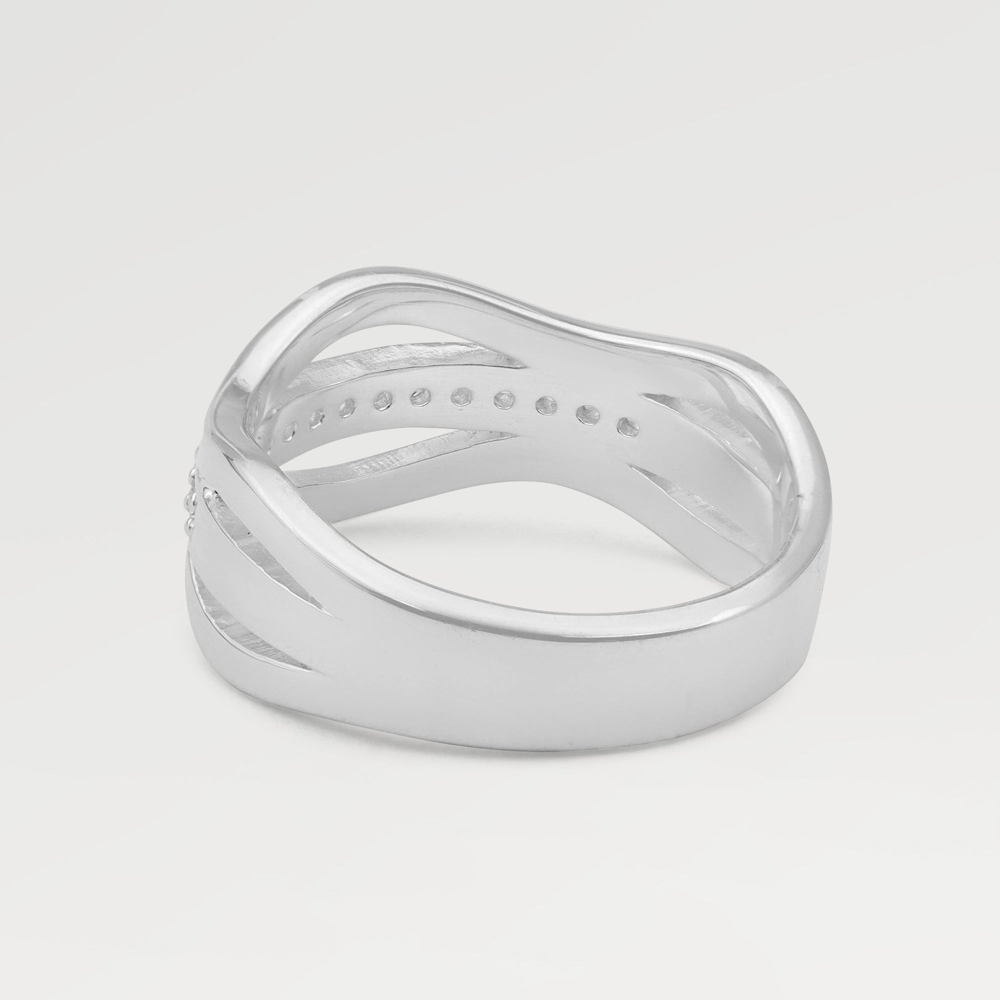 Mia Silver Plated Pave Zirconia Ring