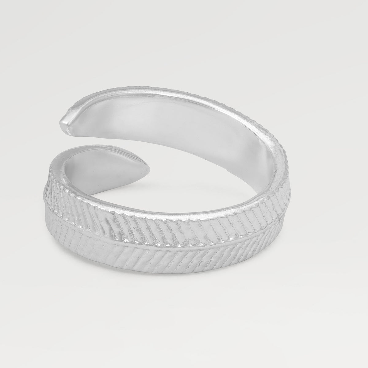Plated Plain Leaf Open Ring