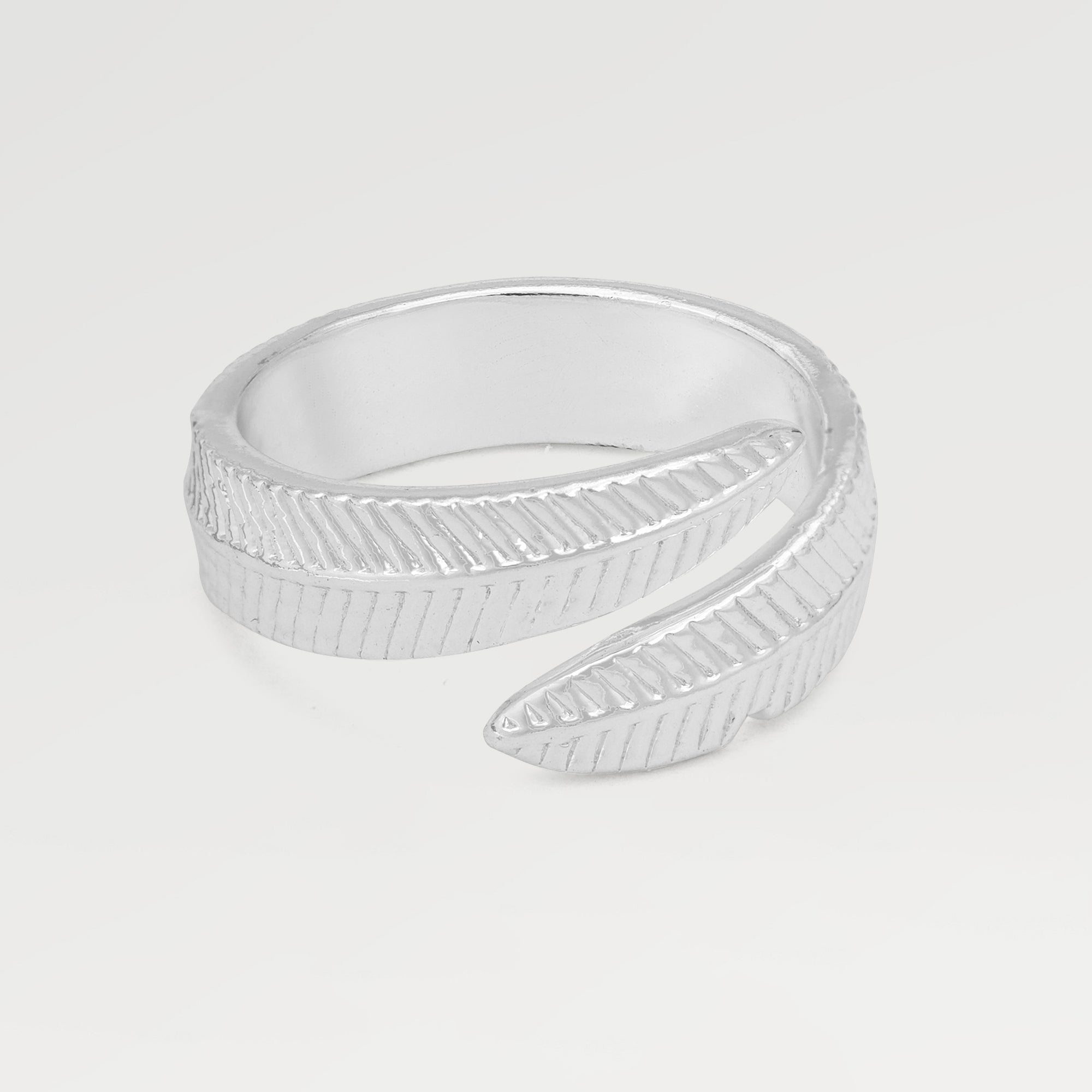 Plated Plain Leaf Open Ring
