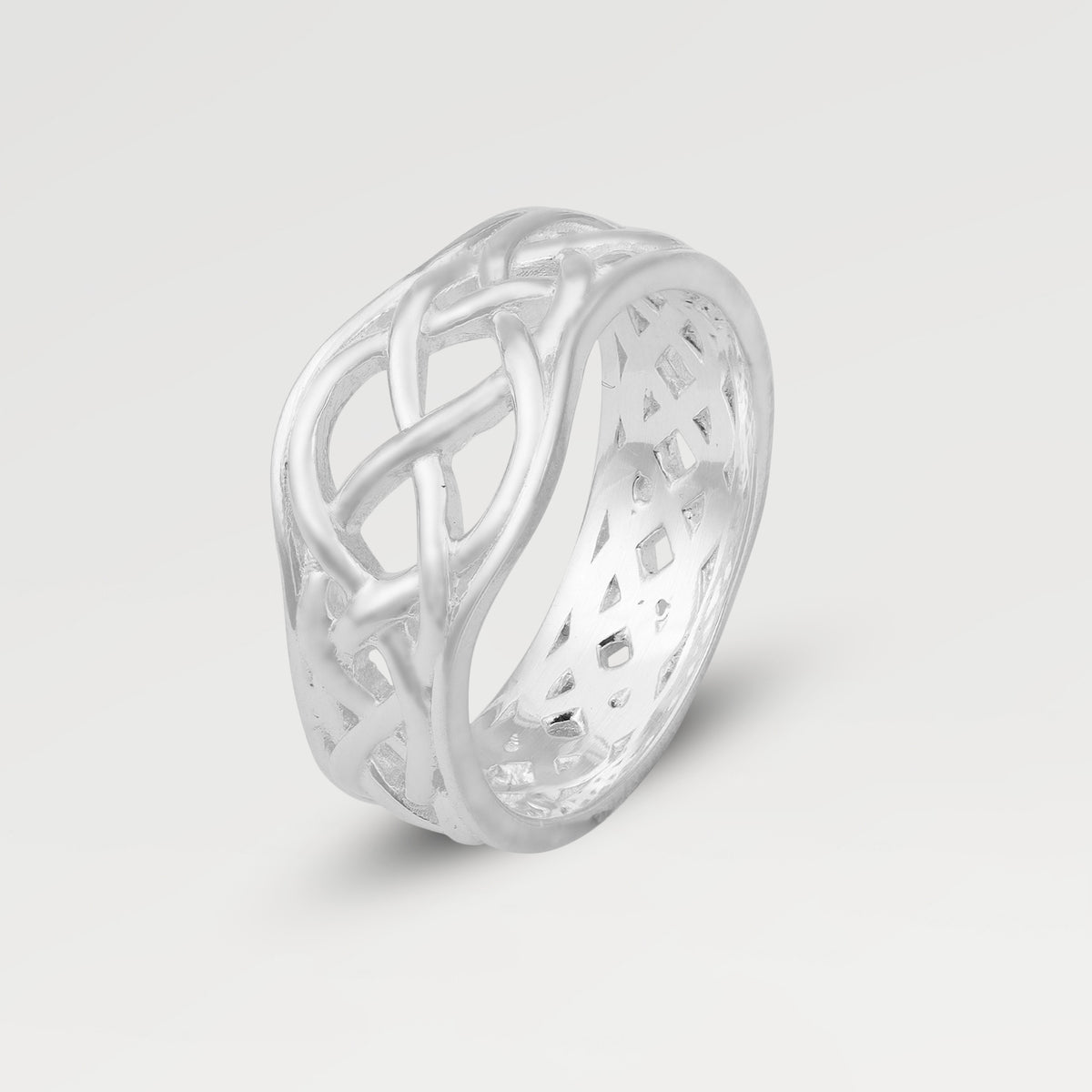 925 Sterling Silver Plated Plain Filigree Ring