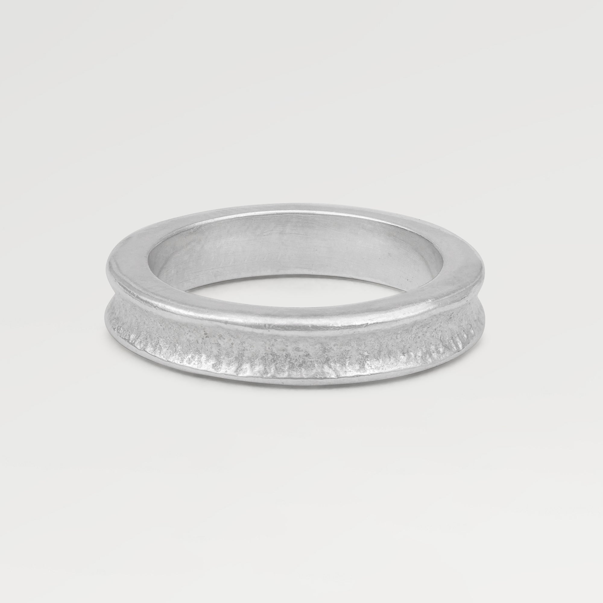 Nora Silver Plated Textured Minimal Ring