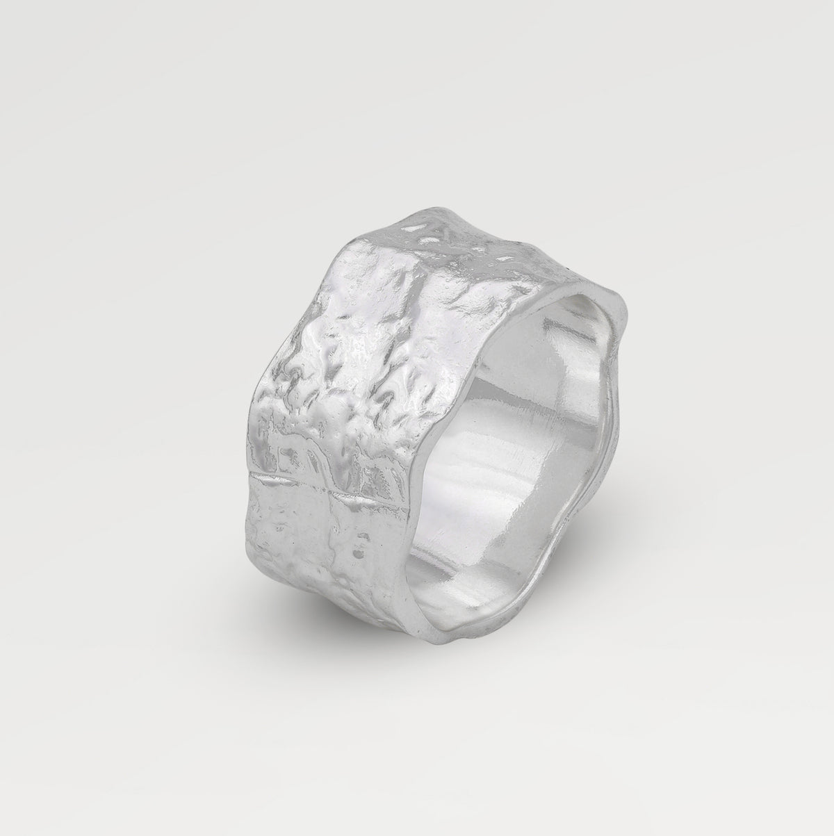 Plated Plain Texture Band Ring
