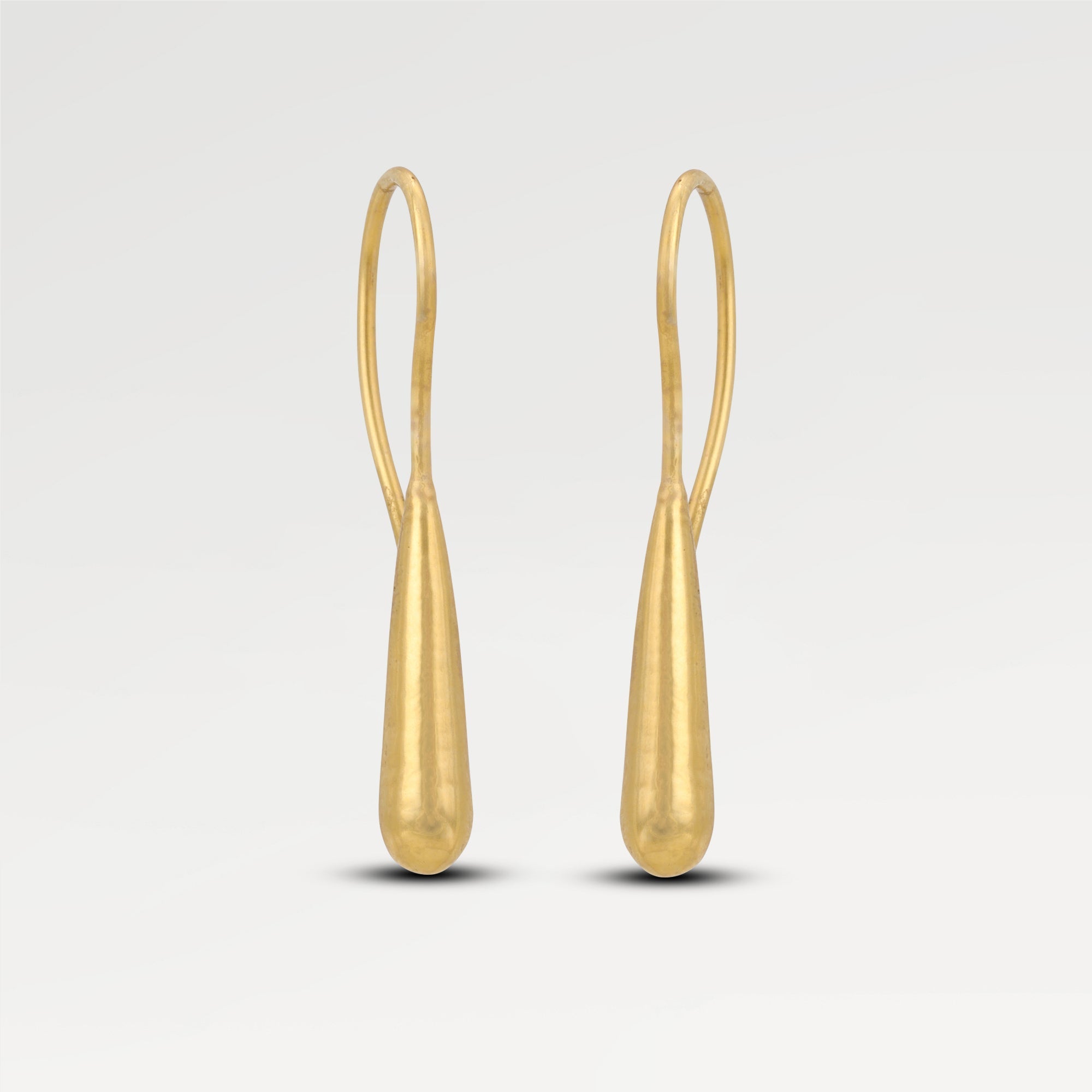Kate Yellow Gold Plated Fix Hanger Drop Earrings