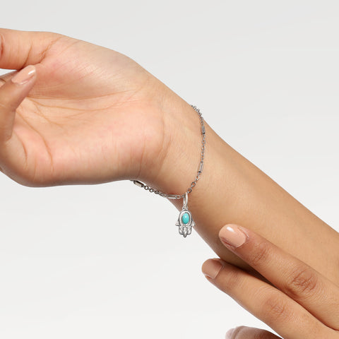 Lily Silver Turquoise Pendant