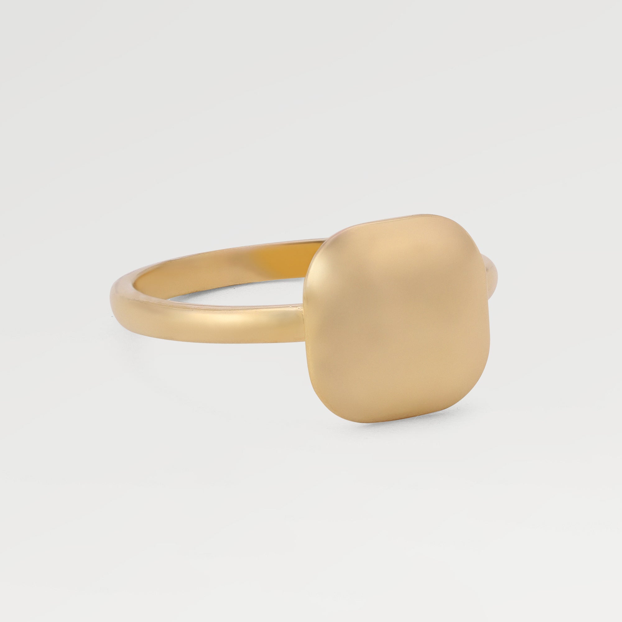 Emma Yellow Gold Plated Cushion Shape Ring