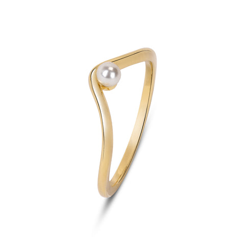 Anna Synthetic Pearl Adjustable Ring