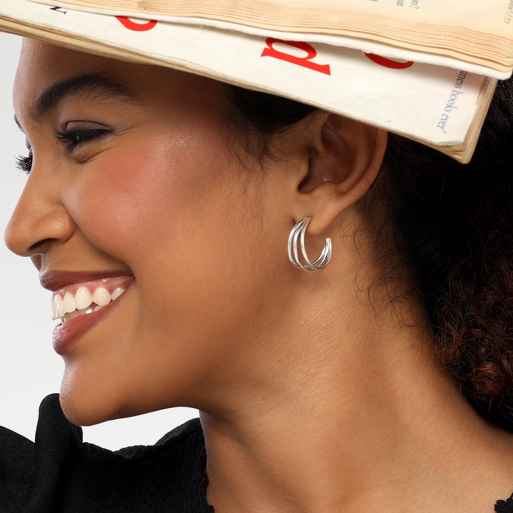 Lucy Stud Hoop Earrings