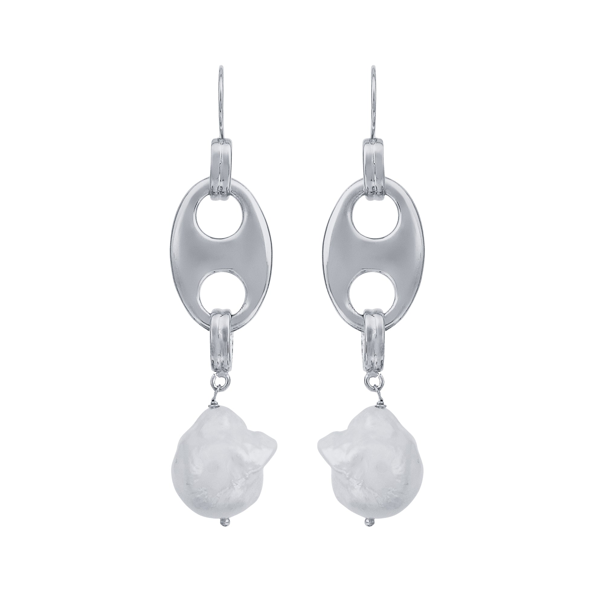 Mia Gold Plated Drop Pearl Dangling Earrings
