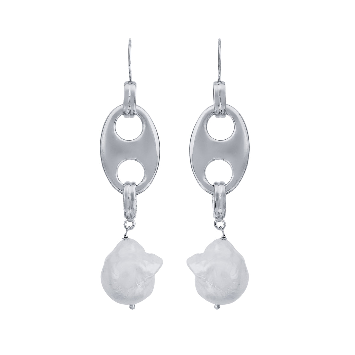 Mia Gold Plated Drop Pearl Dangling Earrings