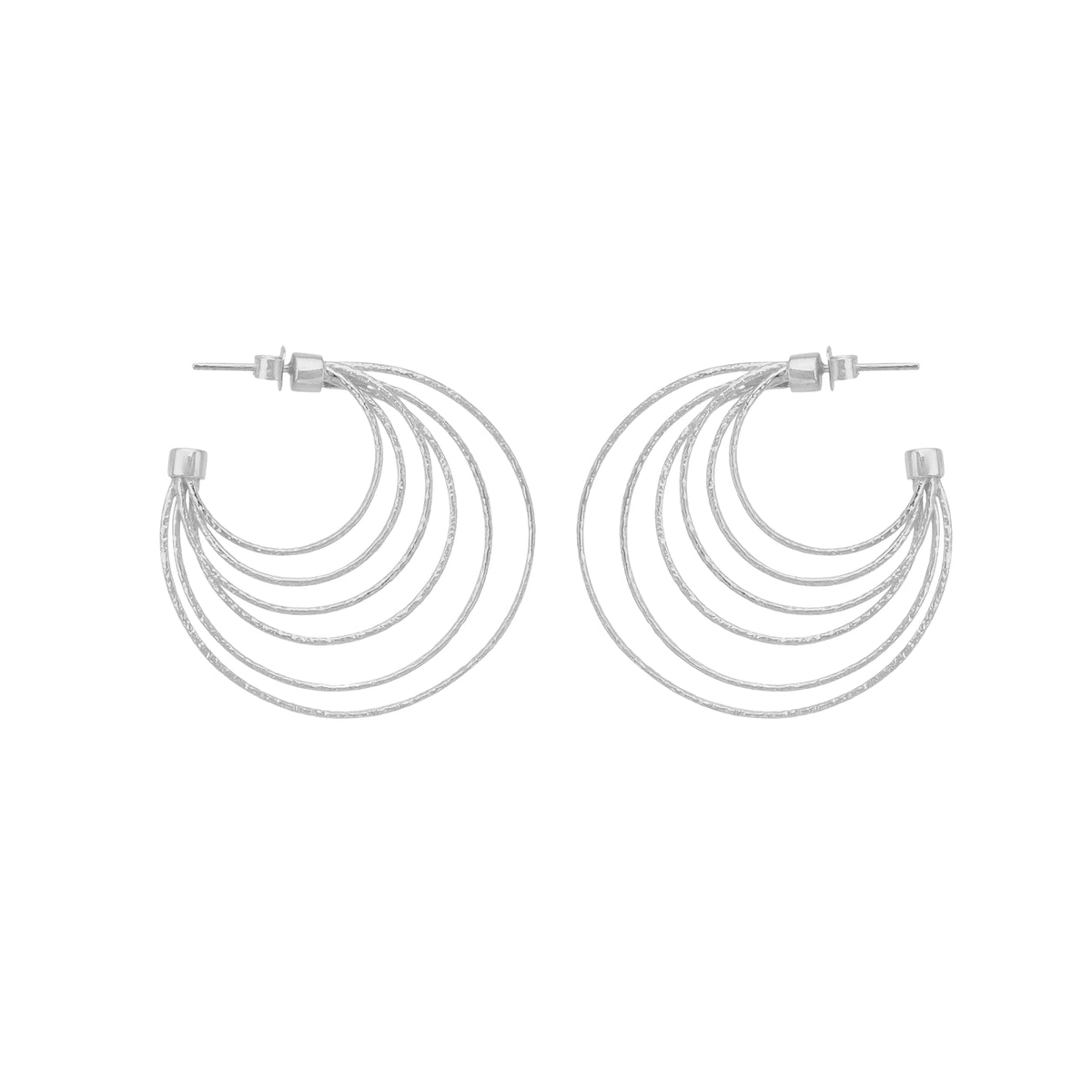 Anna Silver Plated Minimal Stud Earrings Set