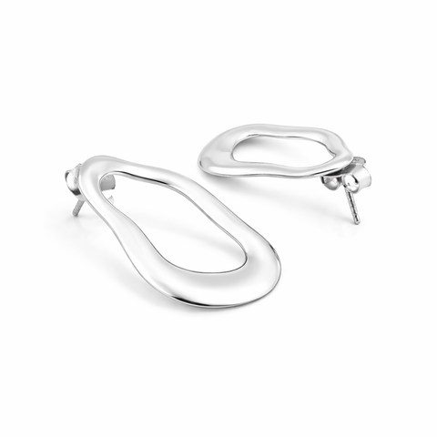 Noa Silver Organic Earrings