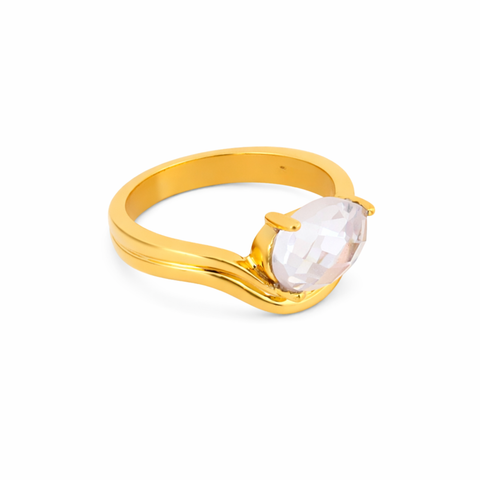 Aiko Sterling Silver White Cubic Zirconia Ring