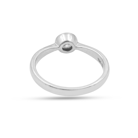 Mia Sterling Silver Round Lab Grown Diamond Ring