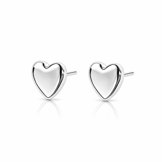 Uma Silver Heart Earrings