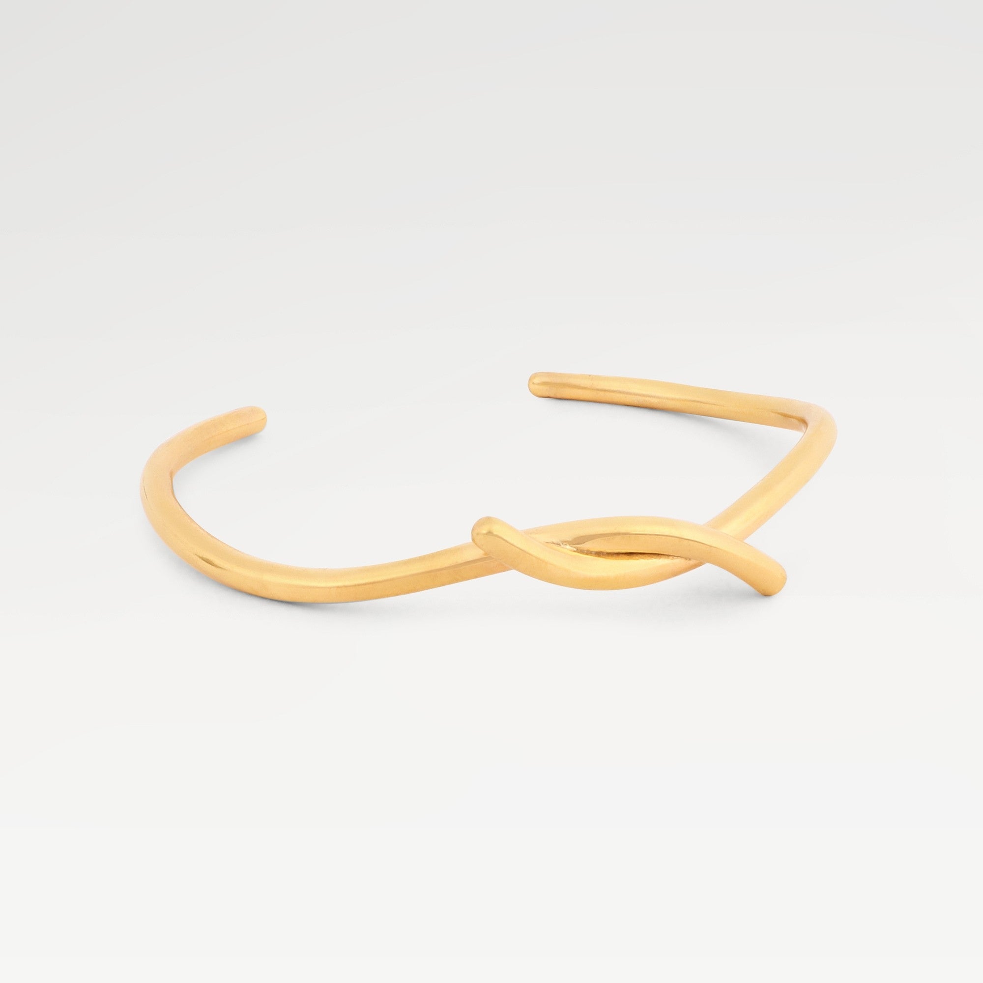 Grace Yellow Gold Plated Elegant Silver Bangle